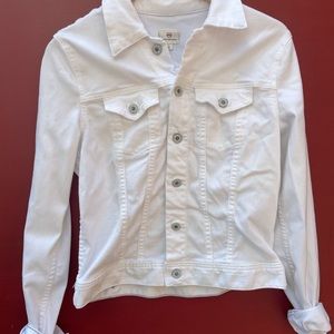 AG Adriano Goldschmied white Jean jacket size L